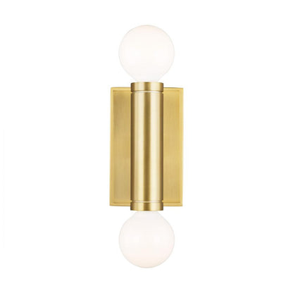 Beckham Modern Double Sconce - Burnished Brass