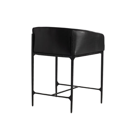Osbourne Counter Stool Black Leather
