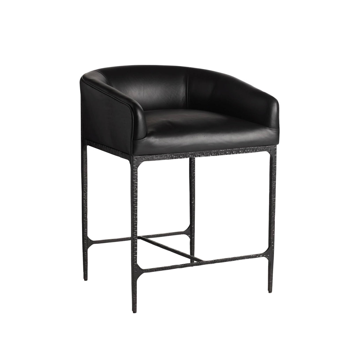 Osbourne Counter Stool Black Leather