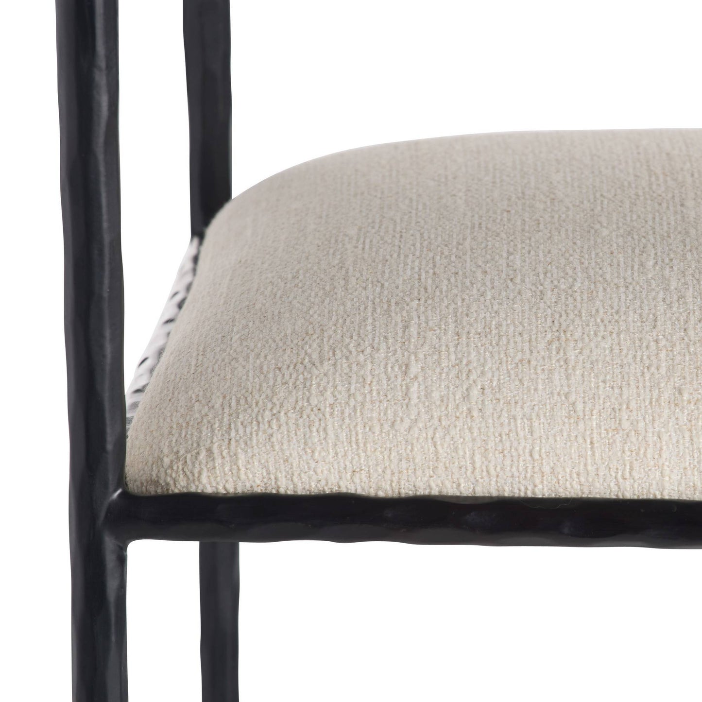 Arteriors Home Barbana Bar Stool Oxford White Performance Fabric Oxford White