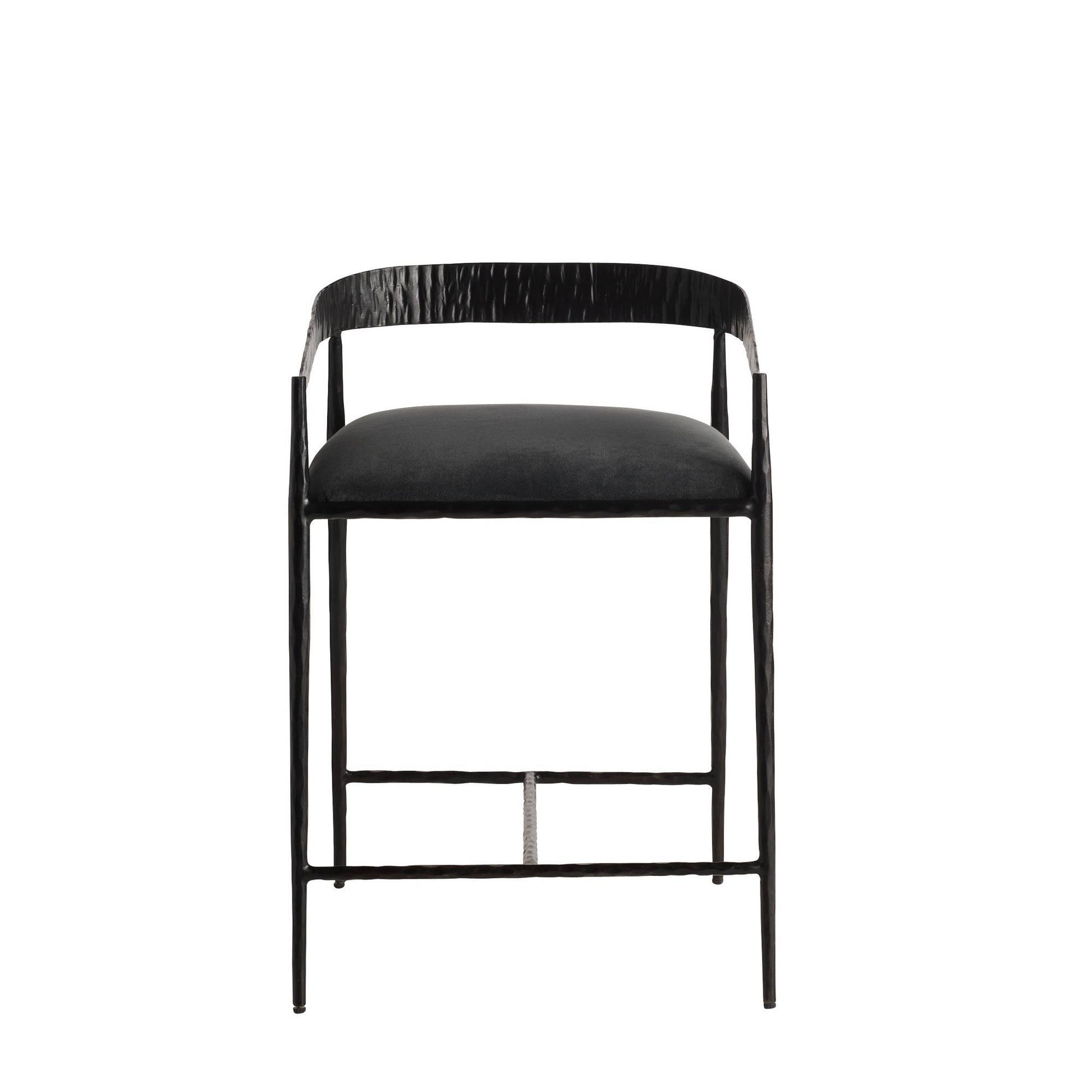Arteriors Home Ansel Counter Stool Midnight Grey