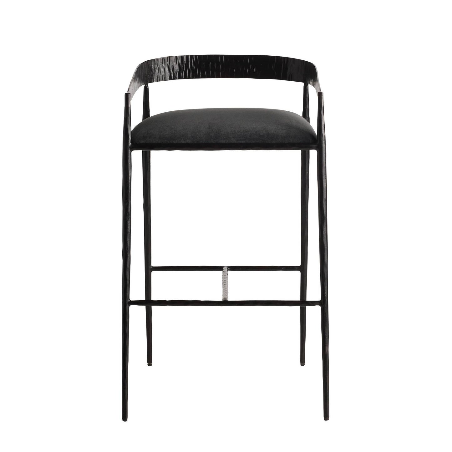 Arteriors Home Ansel Bar Stool Midnight Grey