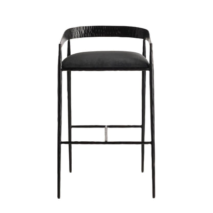 Arteriors Home Ansel Bar Stool Midnight Grey