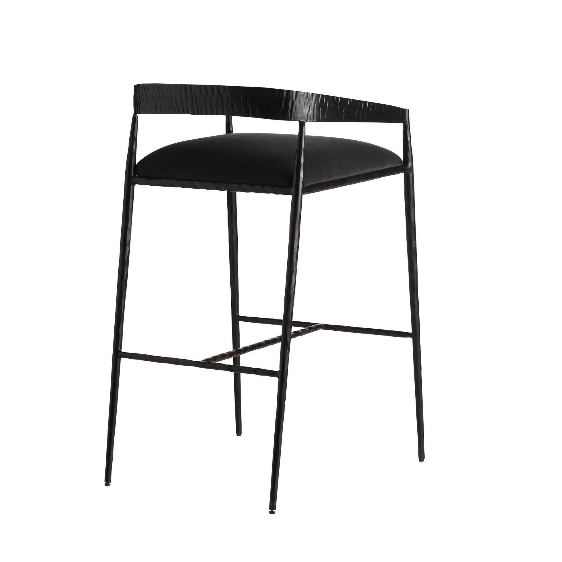 Arteriors Home Ansel Bar Stool Midnight Grey