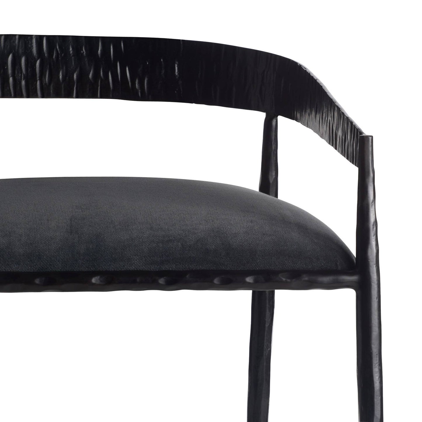 Arteriors Home Ansel Bar Stool Midnight Grey
