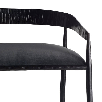 Arteriors Home Ansel Bar Stool Midnight Grey