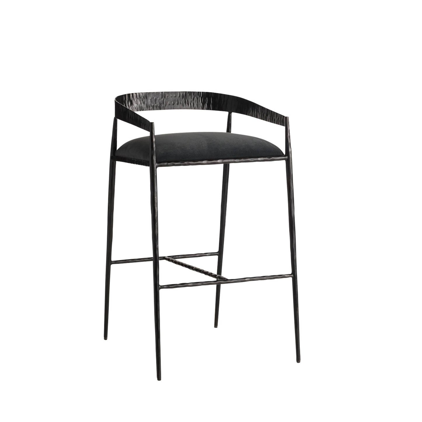 Arteriors Home Ansel Bar Stool Midnight Grey