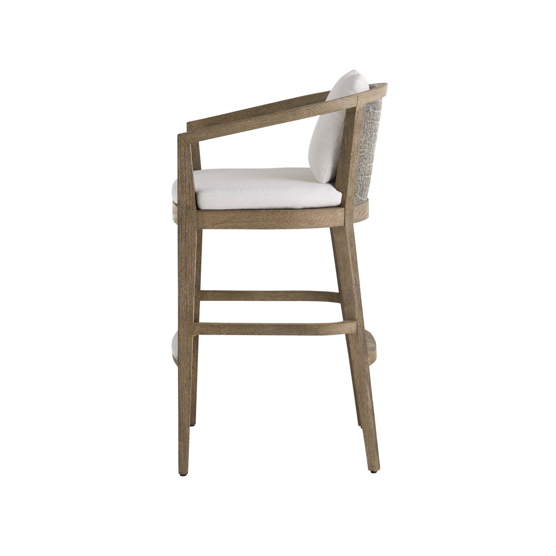 Arteriors Home Sobek Textured Back Outdoor Bar Stool