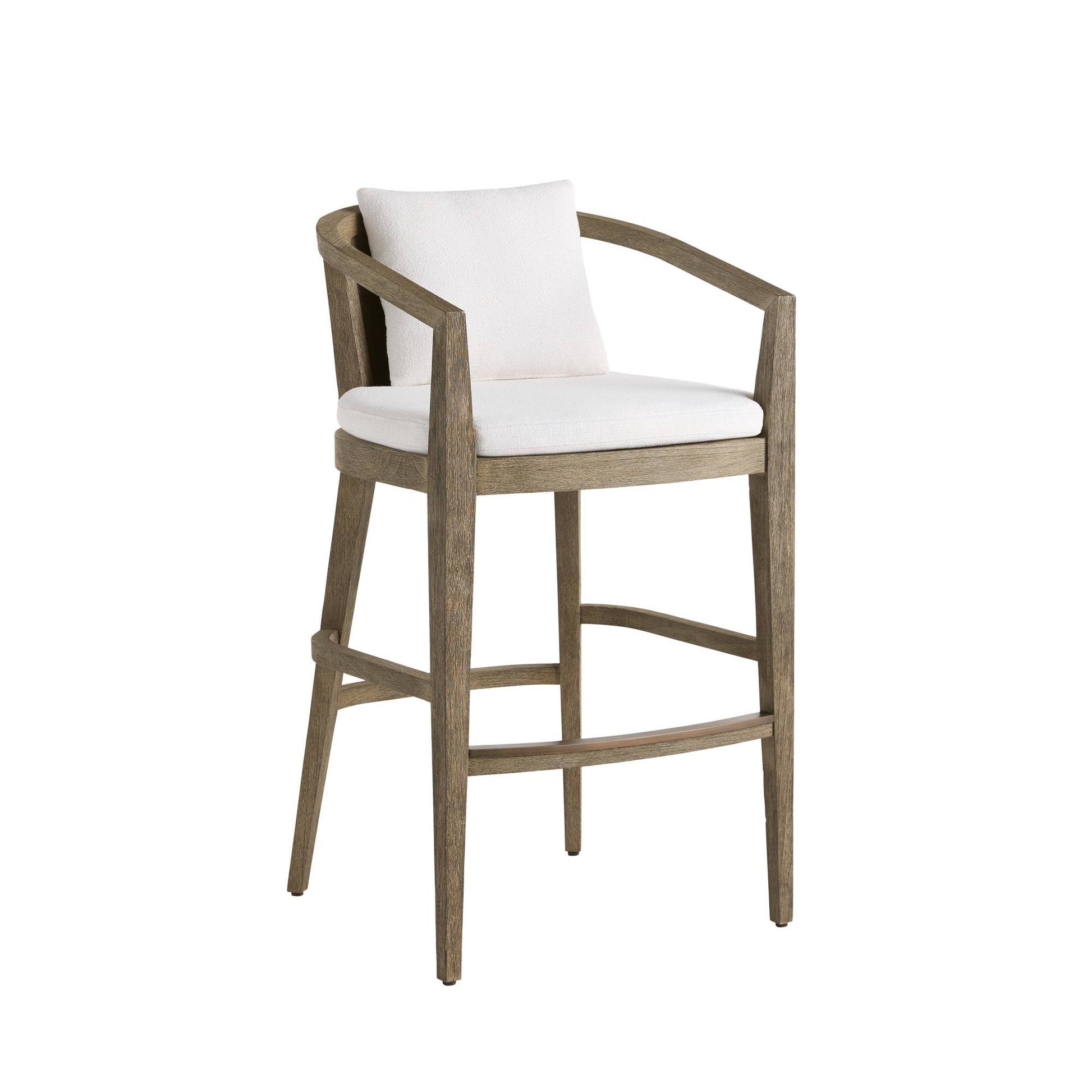 Arteriors Home Sobek Textured Back Outdoor Bar Stool