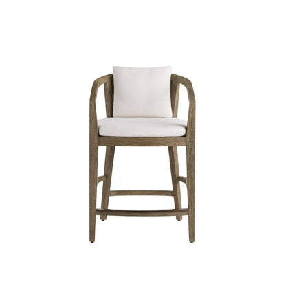 Arteriors Home Sobek Textured Back Outdoor Counter Stool