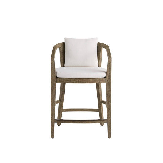 Arteriors Home Sobek Textured Back Outdoor Counter Stool
