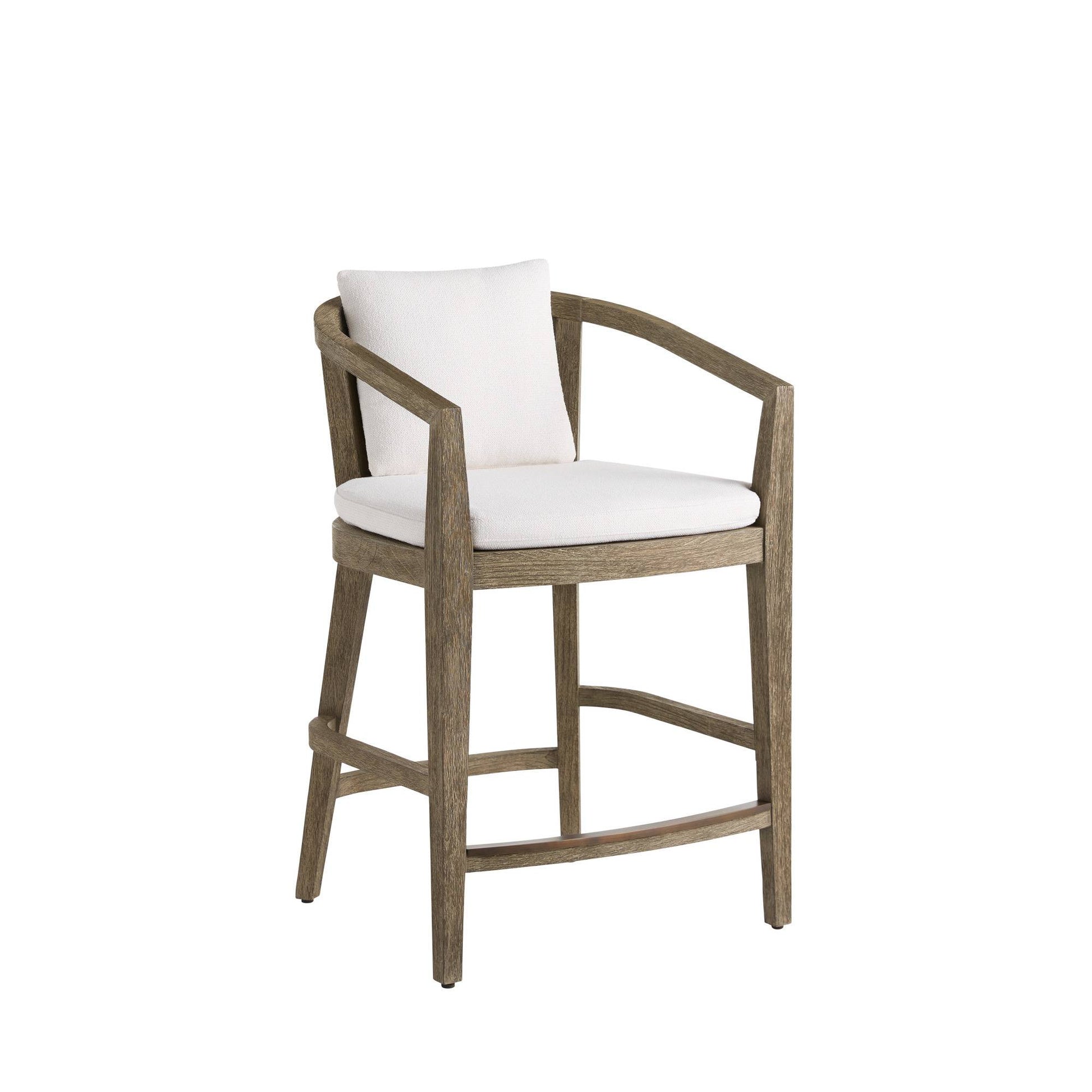 Arteriors Home Sobek Textured Back Outdoor Counter Stool