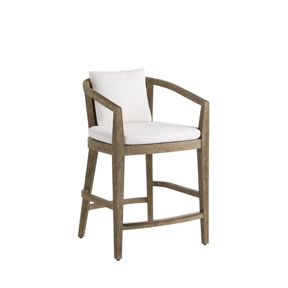 Arteriors Home Sobek Textured Back Outdoor Counter Stool
