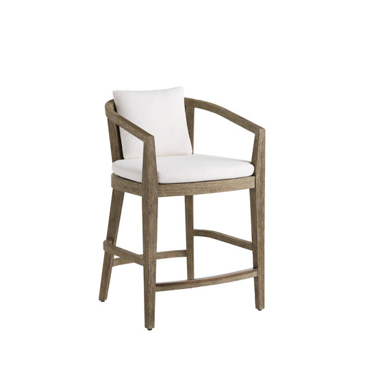 Arteriors Home Sobek Textured Back Outdoor Counter Stool