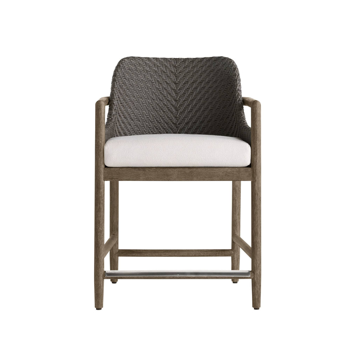 Chilton Outdoor Counter Stool Dark Gray Wash & Kona