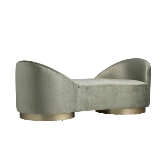 Arteriors Home Selene Chaise Sage Performance Velvet Sage