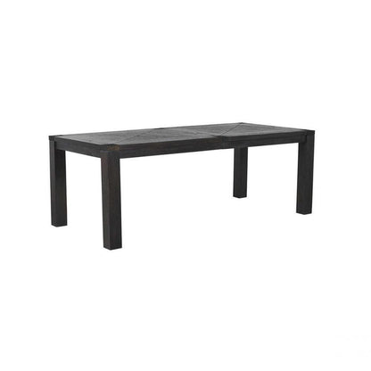 Gabby Beckett Dining Table - Black Dark Gray Cerused, Hammered Dark Bronze