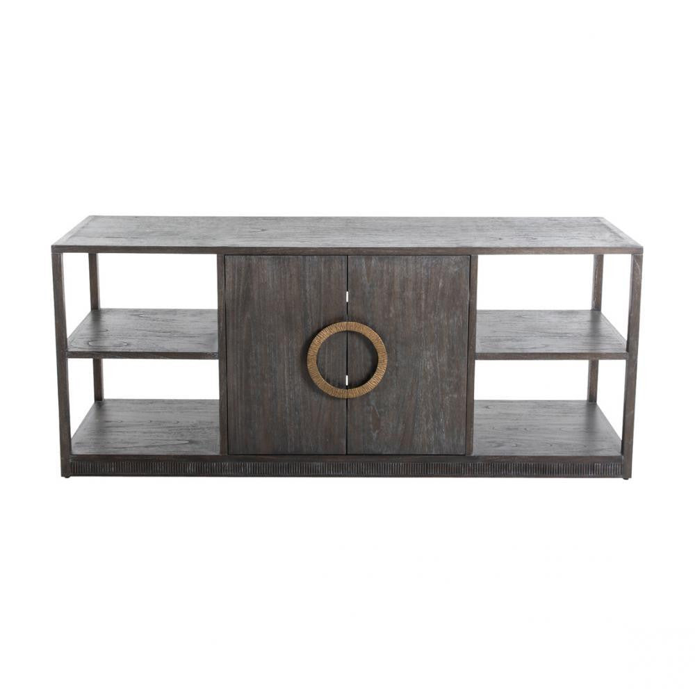 Gabby Chrei Media Console Cerused Ash, Stained Brass
