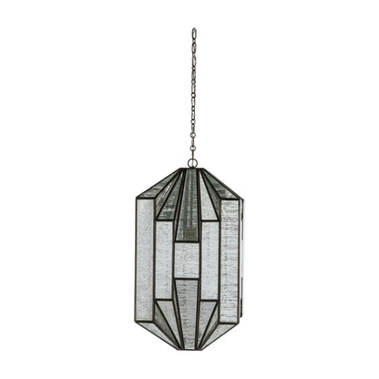 Gabby Emilio Pendant Antique Brushed Brass, Silver Mercury Glas