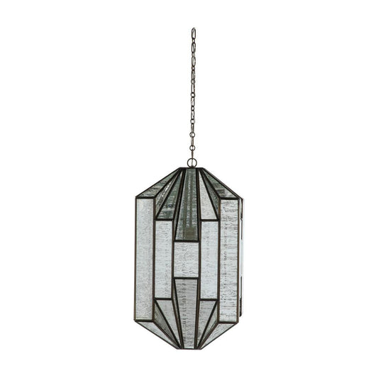 Gabby Emilio Pendant Antique Brushed Brass, Silver Mercury Glas