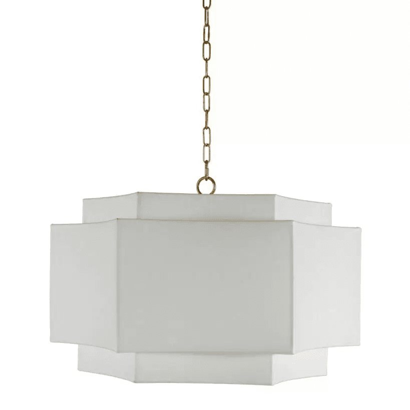 Gabby Hammond Pendant Antique Gold, Natural Alabaster, White Line