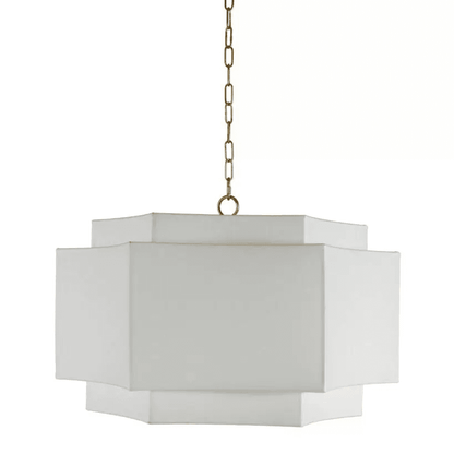 Gabby Hammond Pendant Antique Gold, Natural Alabaster, White Line