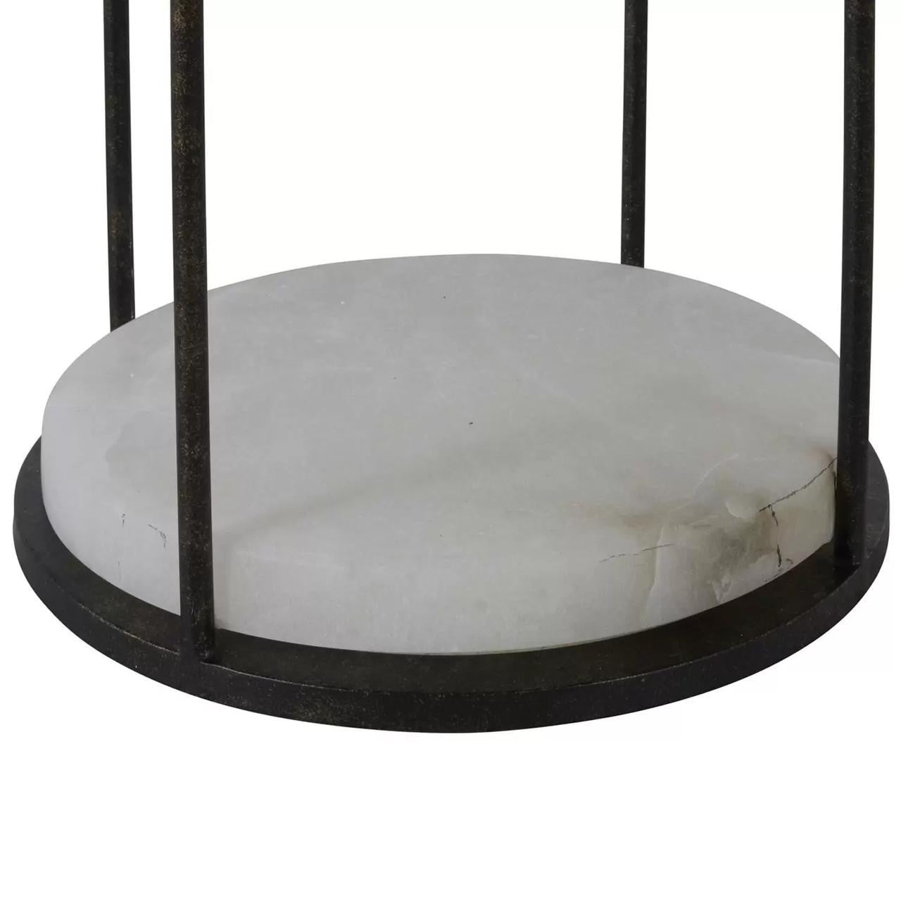 Gabby Joan Table Lamp, 1-Light, Antique Bronze, White Linen Shade, 38.5"H (SCH-169090 YUU6003R8C)