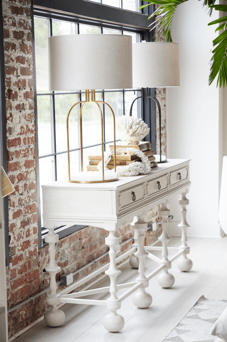 Gabby Joan Table Lamp, 1-Light, Brass, White Linen Shade, 38.5"H (SCH-169085 YUU6003R8A)