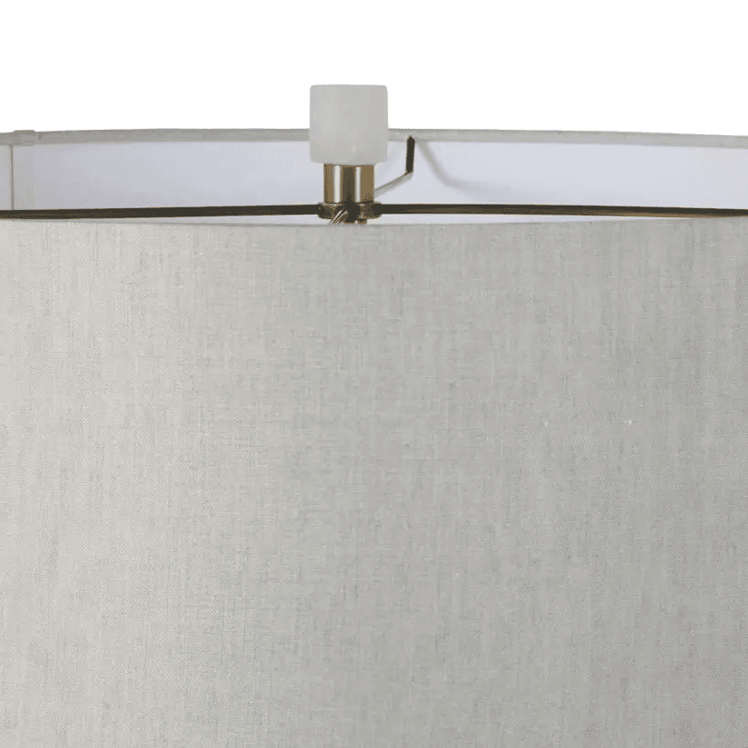 Gabby Joan Table Lamp, 1-Light, Brass, White Linen Shade, 38.5"H (SCH-169085 YUU6003R8A)