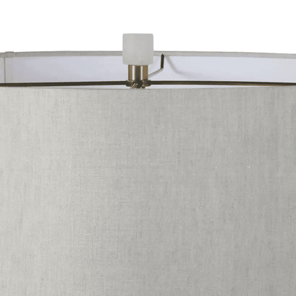 Gabby Joan Table Lamp, 1-Light, Brass, White Linen Shade, 38.5"H (SCH-169085 YUU6003R8A)