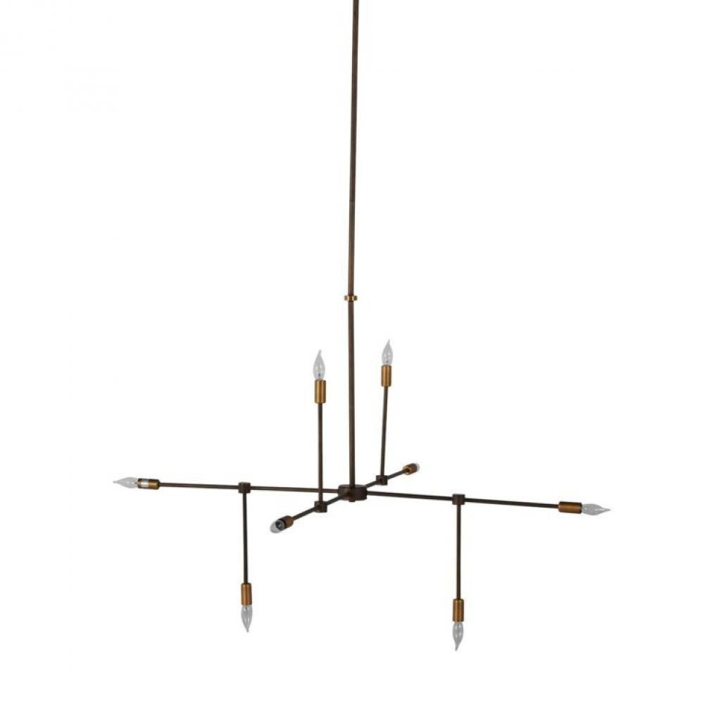 Gabby Lanier Chandelier Matte Bronze, Antique Brass