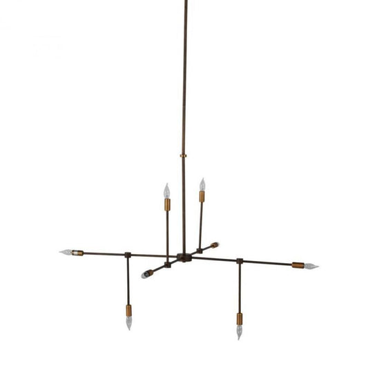Gabby Lanier Chandelier Matte Bronze, Antique Brass