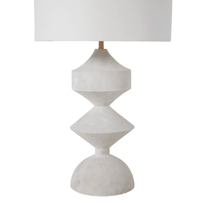 Gabby Maddox Table Lamp, 1-Light, Plaster White, Feather White Linen Shade, 30"H (SCH-170020 YUU6003R98)