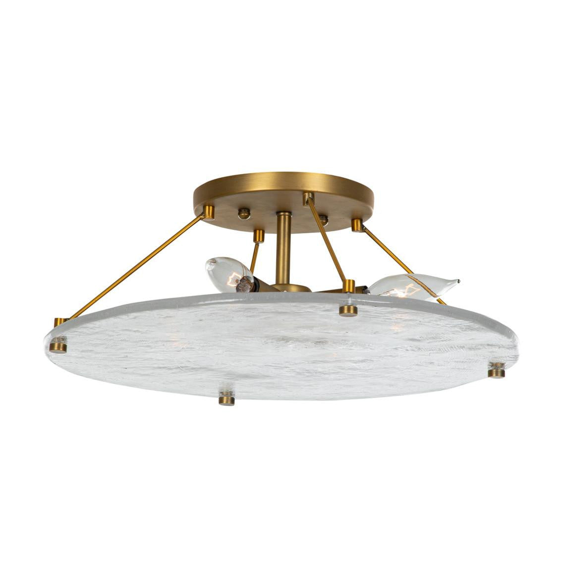 Gabby Madison Semi-Flush Mount Cast Glass, Stained Gold