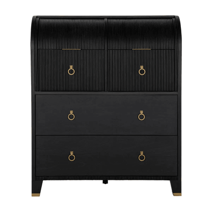 Gabby Maison Chest Brushed Black, Stained Gold