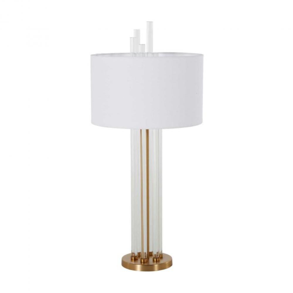 Gabby Merna Table Lamp Clear, Antique Brass