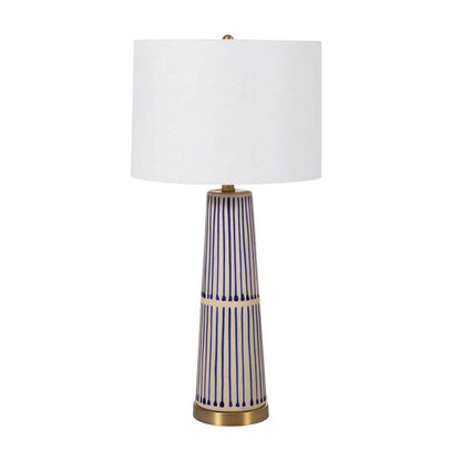 Gabby Sophie Table Lamp Navy Blue, Antique Brass