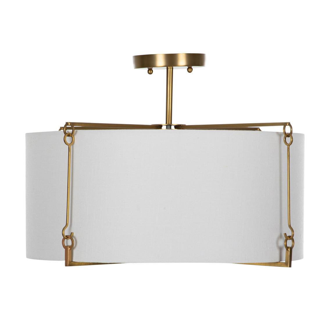 Gabby Theresa Semi-Flush Mount Brass