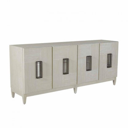 Gabby Tilden Cabinet White, Antique Bronze