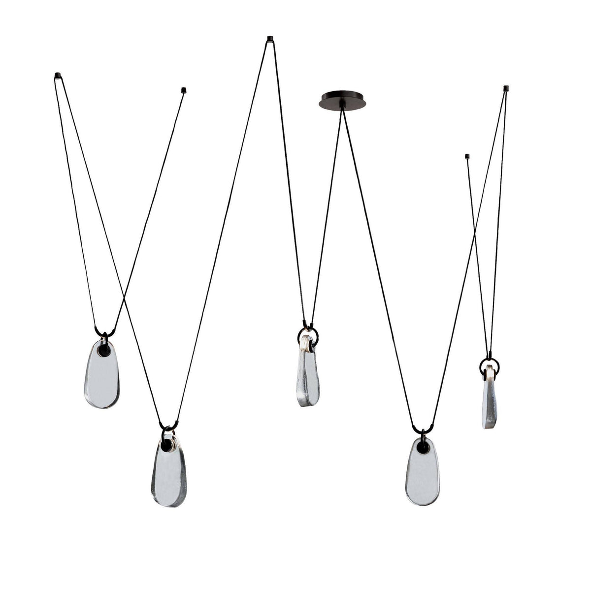 Melt Chandelier Smoke Glass