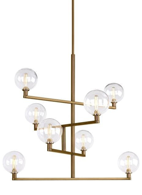 Visual Comfort Modern Gambit Chandelier Brass