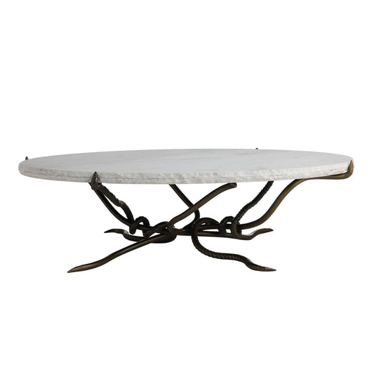 Arteriors Home Muscadine Coffee Table White Marble