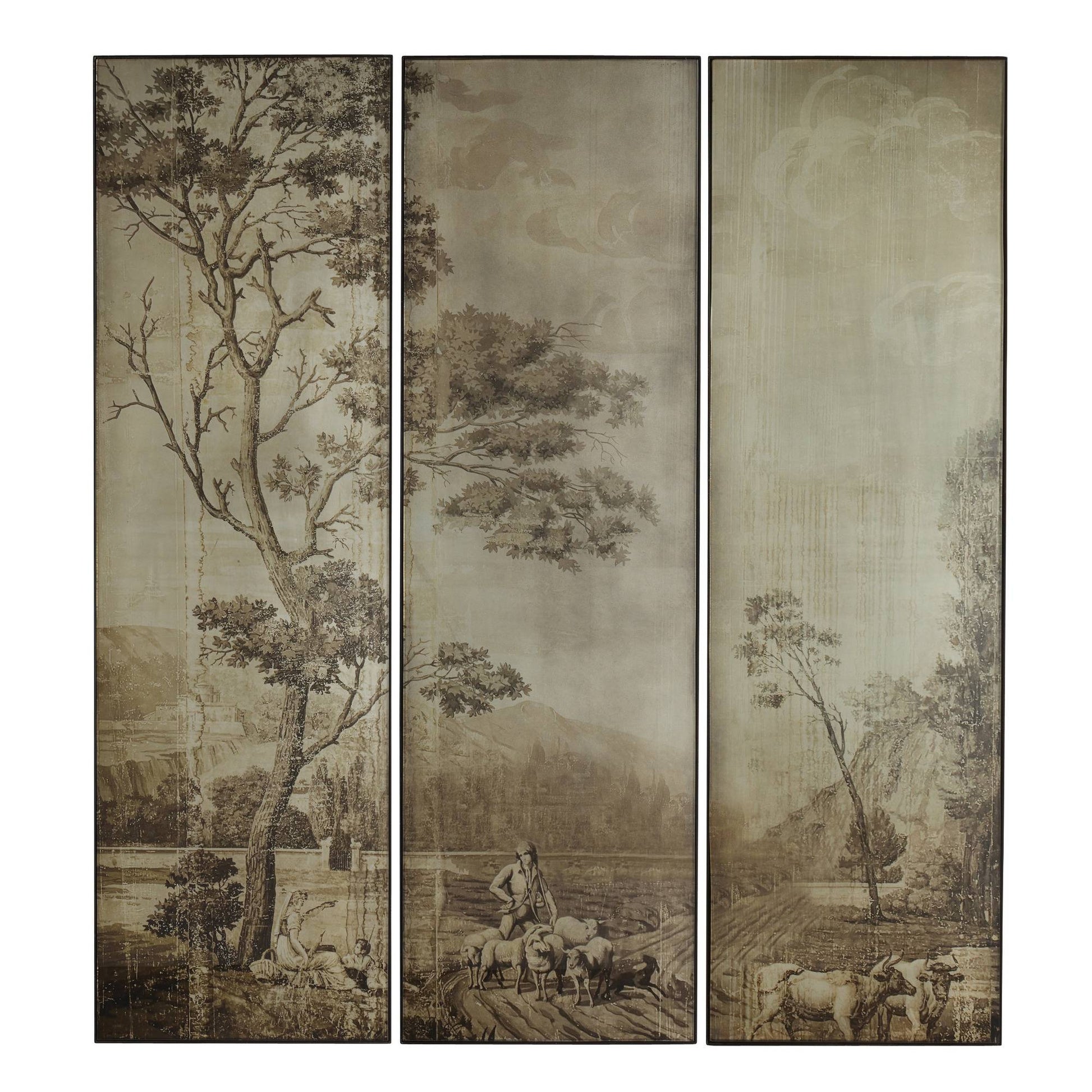 Arteriors Home Pastorale Wall Plaques, Set of 3 Bronze