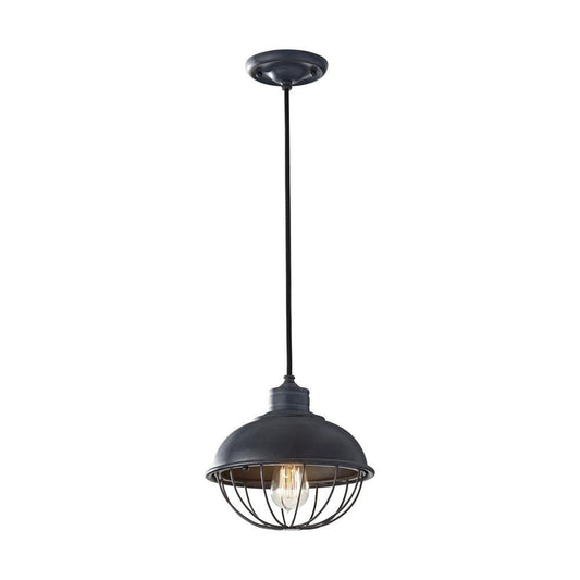 Generation Lighting Urban Renewal Round Cage Pendant Antique Forged Iron