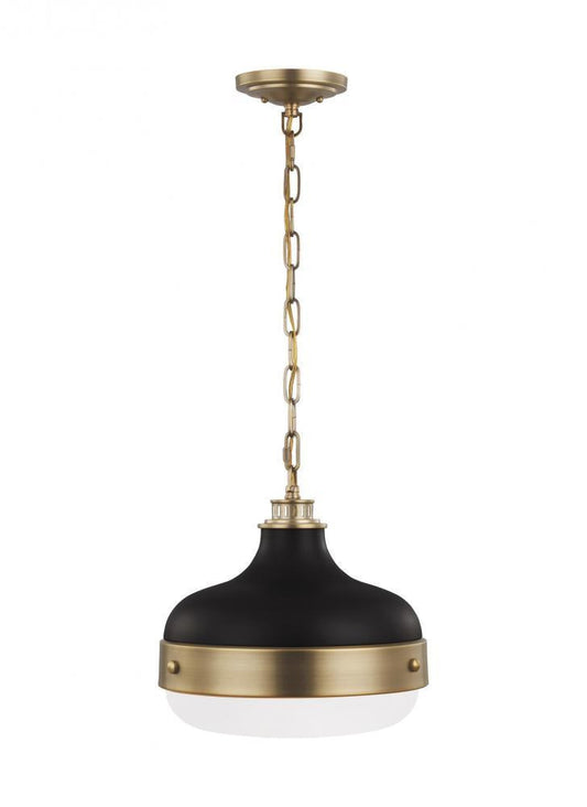 Generation Lighting Cadence Pendant Dark Antique Brass, Matte Black