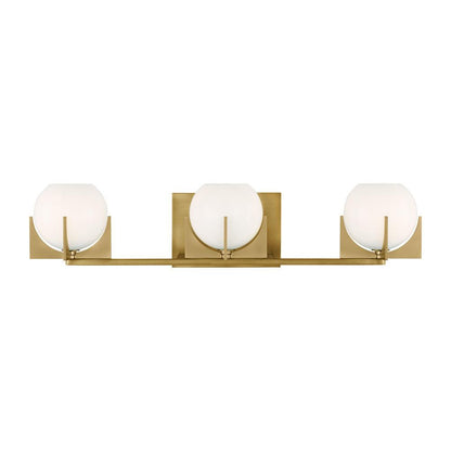 Generation Lighting Abbott 3 - Light Vanity Burnished Brass