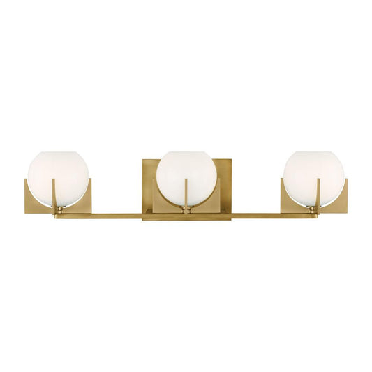 Generation Lighting Abbott 3 - Light Vanity Burnished Brass