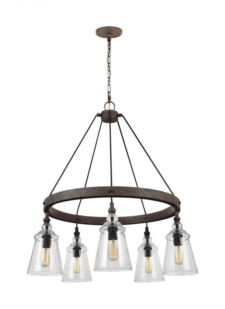 Generation Lighting Loras Medium Chandelier Dark Weathered Iron