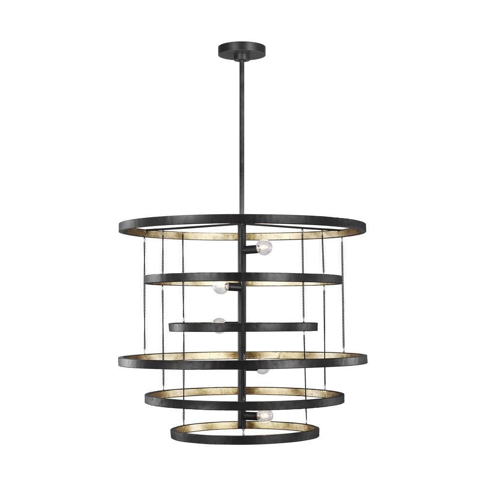 Generation Lighting Celeste Medium Chandelier Aged Iron