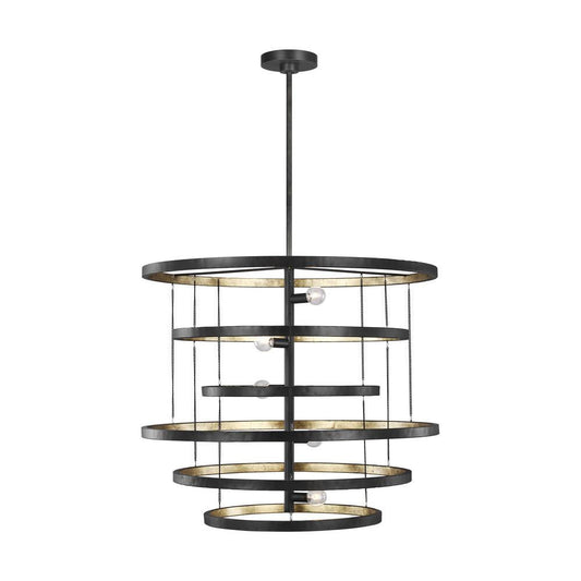 Generation Lighting Celeste Medium Chandelier Aged Iron
